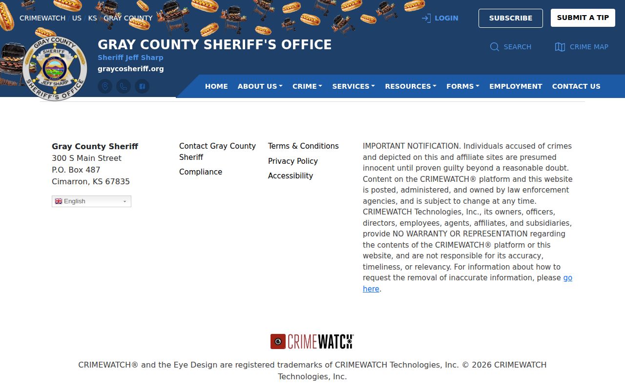 Gray County official most wanted record list
